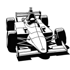 רישום בשחור-לבן של מכונית מרוץ מדגם Ralt RT3 משנת 1982 לדף צביעה